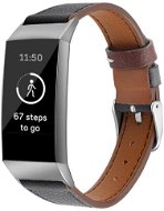 BStrap Leather Italy pro Fitbit Charge 3 / 4 black, velikost S - Watch Strap