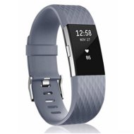 BStrap Silicone Diamond pro Fitbit Charge 2 dark gray, velikost L - Watch Strap