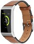 BStrap Leather Italy pro Fitbit Charge 3 / 4 coffee, velikost S - Watch Strap