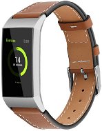 BStrap Leather Italy na Fitbit Charge 3/4 coffee, veľkosť S - Remienok na hodinky