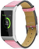 BStrap Leather Italy na Fitbit Charge 3/4 pink, veľkosť L - Remienok na hodinky