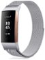 BStrap Milanese na Fitbit Charge 3/4 silver, veľkosť S - Remienok na hodinky