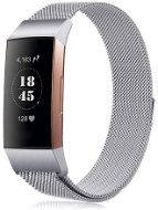 BStrap Milanese na Fitbit Charge 3/4 silver, veľkosť S - Remienok na hodinky