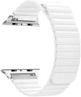 BStrap Leather Loop pro Apple Watch 38mm / 40mm / 41mm, White - Watch Strap