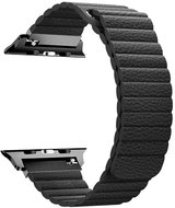BStrap Leather Loop for Apple Watch 42mm / 44mm / 45mm, Black - Watch Strap