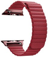 BStrap Leather Loop pro Apple Watch 42mm / 44mm / 45mm, Red - Watch Strap