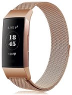 BStrap Milanese pro Fitbit Charge 3 / 4 rose gold, velikost S - Watch Strap