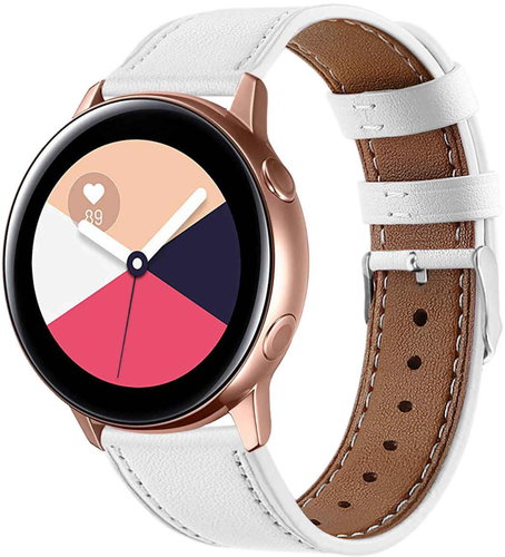 Bstrap Leather Italy Universal Quick Release 20mm, white - Watch Strap - Main image