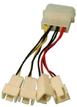 1x4pin Stecker --> 2x3pin Stecker 12V und 2x3pin Stzecker 5V - Adapter - Hauptbild