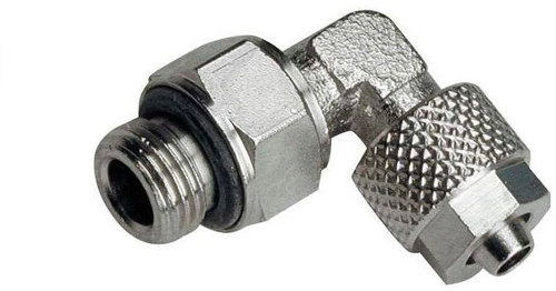 Alphacool L-Shaped 1/4" Screw for 13/10mm Hose (Rotatable) - Adapter for Water Cooler - Main image