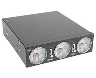 Cooler Master LLC-U03 MUSKETEER 2 černý (black), panel do 5.25" pozice s 3 analogovými budíky - -