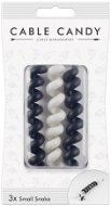 Cable Candy Kleine Schlange 3 Stück schwarz und weiß - Kabel-Organizer