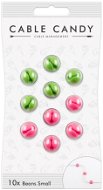 Cable Candy Small Beans 10 pieces green and pink - Cable Organiser