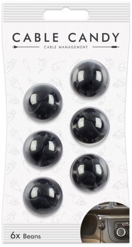 Cable Candy Beans 6-pack black - Cable Organiser - Main image