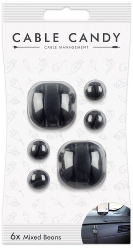 Cable Candy Mixed Beans 6-pack black - Cable Organiser - Main image