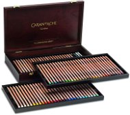 CARAN D'ACHE Luminance 6901 76 barev + příslušenství v dřevěném boxu - Pastelky