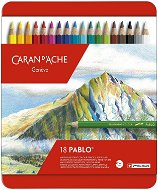 CARAN D'ACHE Pablo 18 farieb v kovovom boxe - Pastelky