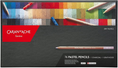Caran D'ache Art pencil pastels 76 colours + 2 graphite pencils - Coloured Pencils - Main image
