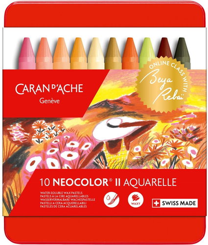 Caran D'ache Neocolor II edice Beya Rebai 10 teplých barev v kovovém boxu - Oil pastels - Main image