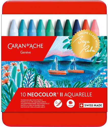 Caran D'ache Neocolor II edice Beya Rebai 10 studených barev v kovovém boxu - Oil pastels - Main image