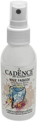Cadence Textile spray paint 100 ml, white - Fabric Dye - Main image