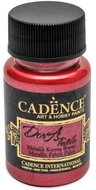 Cadence Metallic textile paint 50 ml, red - Fabric Dye