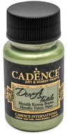 Cadence Metallic textile paint 50 ml, mint - Fabric Dye