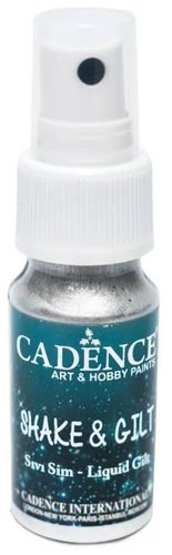 Cadence Metallic Glitter Textile Spray Paint 25 ml, silver - Fabric Dye - Main image