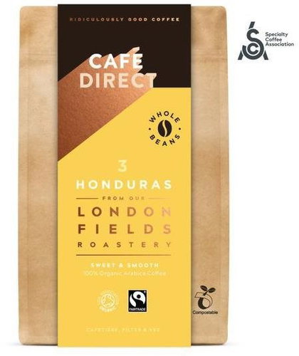 Cafédirect Organic Honduras SCA 83 Coffee Beans with Tones of Caramel and Nuts 200g - Coffee - Main image