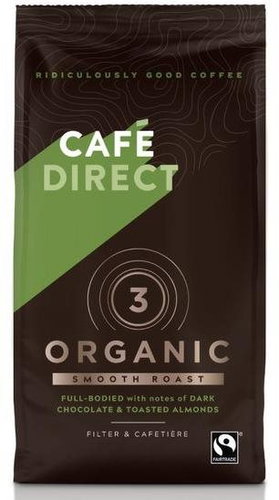 Cafédirect ORGANIC Organic Smooth Ground Coffee with Tones of Roasted Almonds 227g - Coffee - Main image
