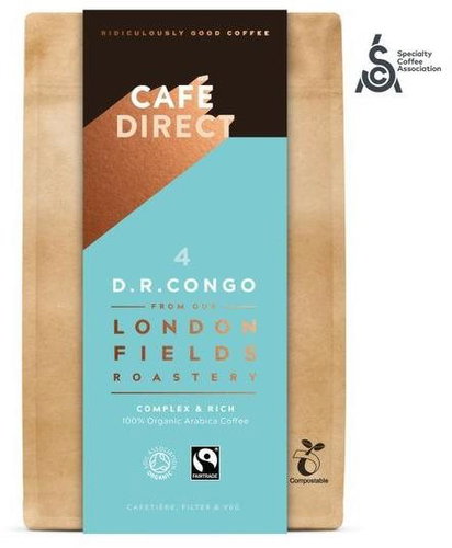 Cafédirect ORGANIC Ground Coffee Congo SCA 84 with Tones of Honey and Dark Chocolate 200g - Coffee - Main image