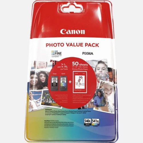 Canon PG-540L/CL-541XL PHOTO VALUE BL 4X6 PHOT PAPER(GP-501 50SHEETS) - Cartridge - Main image