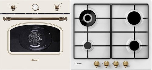 CANDY FCC 624 BA / E + CANDY CHW6BR4WGTWA - Oven & Cooktop Set - Main image