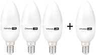 Canyon COB LED Lampe, E14, Kerze, Milch, 6W, 3 + 1 GRATIS - LED-Birne