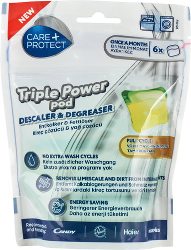 CARE + PROTECT Cleaning gel tablets for washing machines and dishwashers - Washing Machine Cleaner - Main image