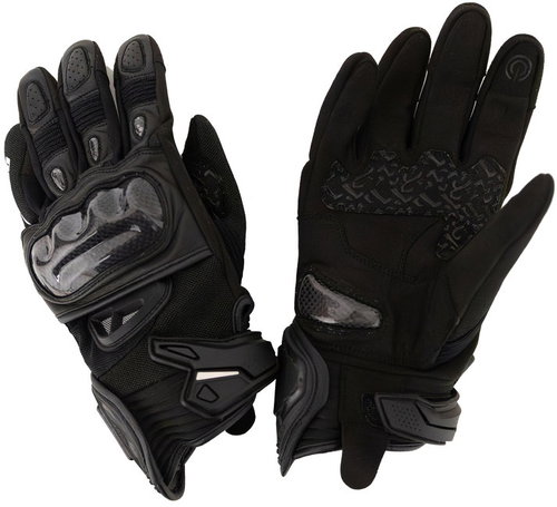 Cappa Racing Gloves moto Silverstone leather short black M - Motorcycle Gloves - Main image