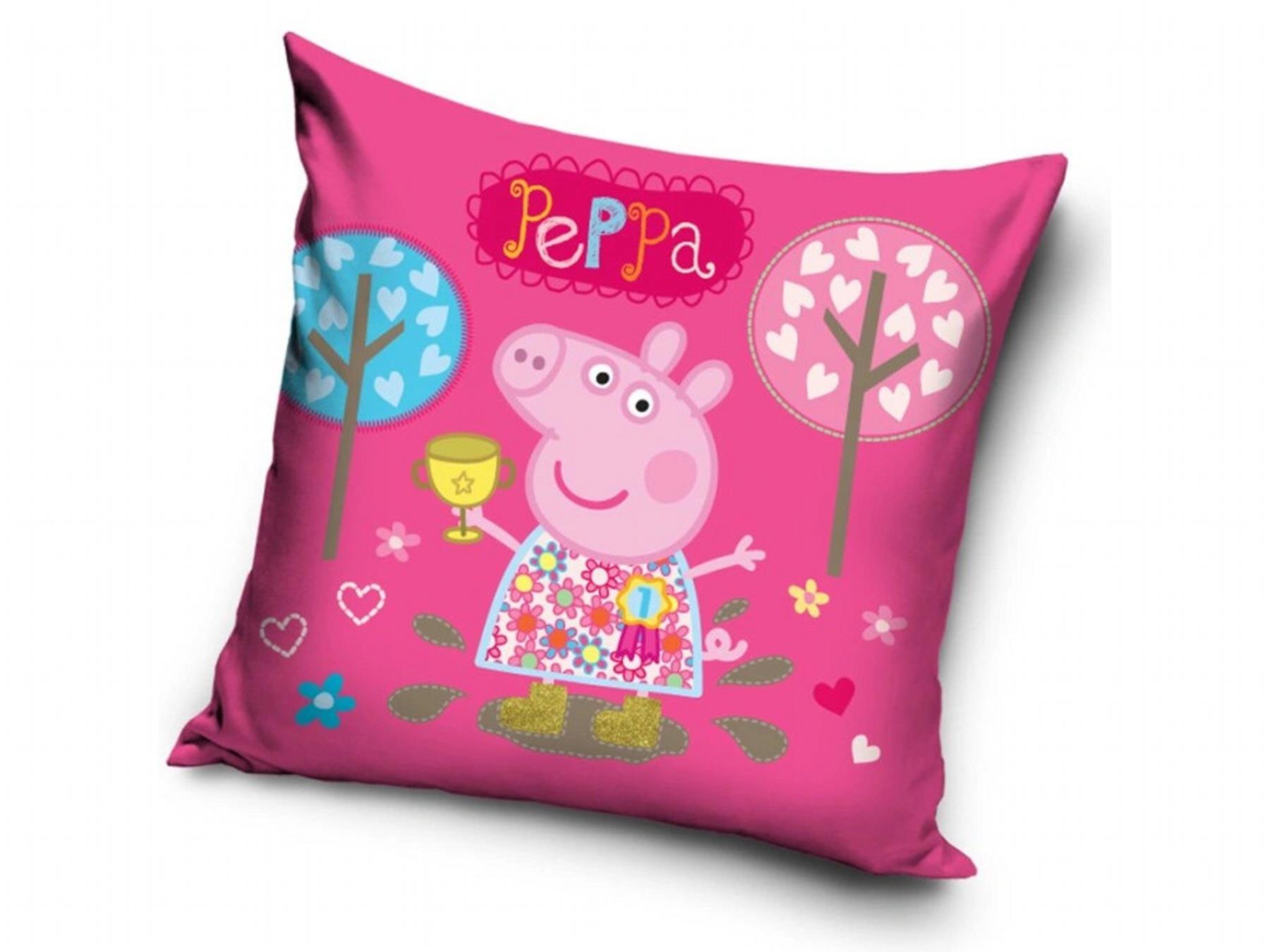 CARBOTEX Peppa malac párnahuzat, 40×40 cm