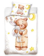 Carbotex Povlečení bavlna do postýlky Medvídek a Usínáček 100 × 135, 40 × 60 cm - Povlečení do postýlky
