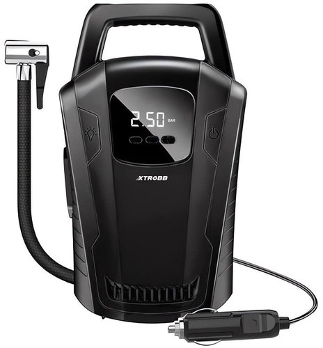 Xtrobb 21866 Compressor 12 V, 150 PSI/10 bar, 12 W, LCD, black - Compressor - Main image