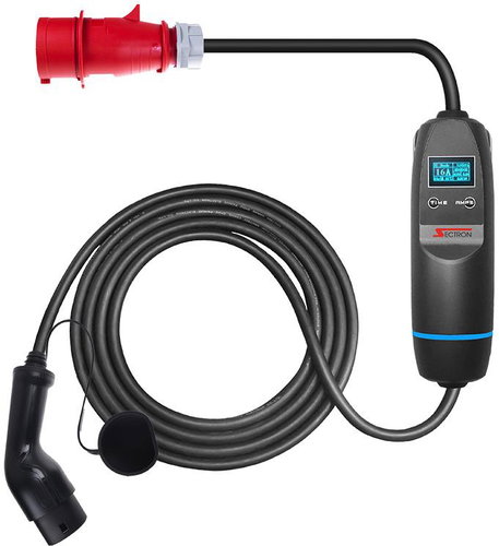SECTRON portable charger for electric vehicle - 16 A, 400 V, CEE 5pin - Type 2, length 5 m - EV Charging Stations - Main image