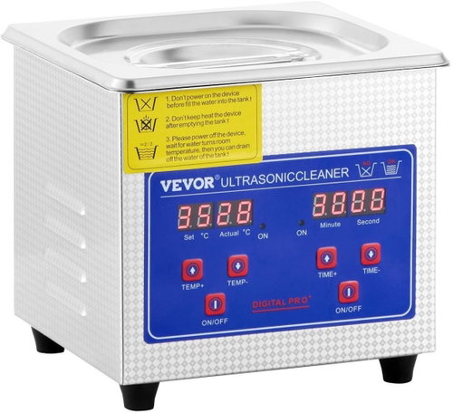 Vevov 1.3 L Professional Digital Stainless Steel Ultrasonic Cleaner - Car Mechanic Tools - Main image