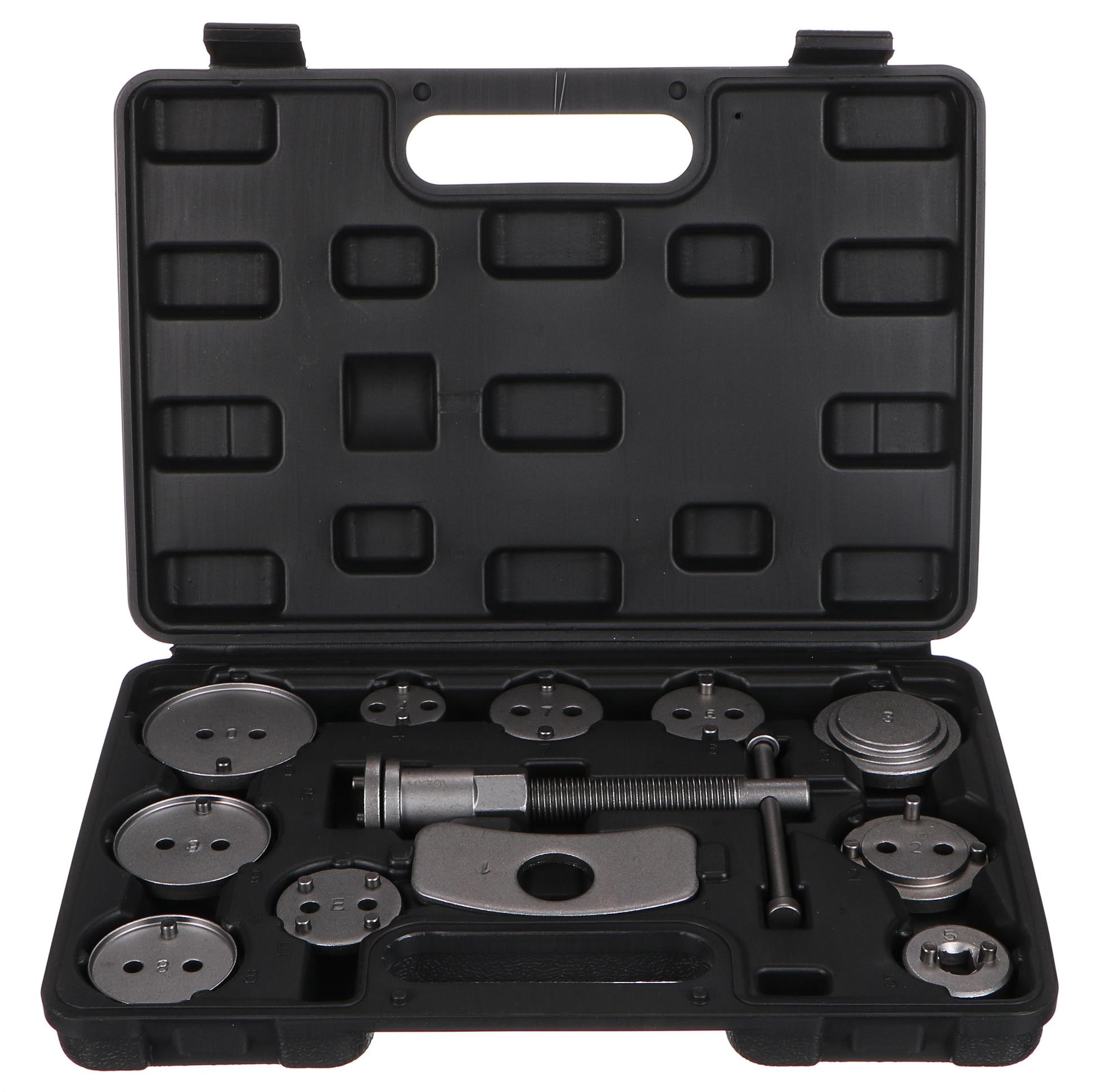 SIXTOL Mechanic Brake Set Fékdugattyú visszanyomó készlet, 12 db, fekete