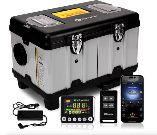 Sunster 8 kW Toolbox Dieslový vzduchový ohřívač 12/24 V, 110-240 V, bluetooth - Nezávislé topení do auta - Hlavní obrázek