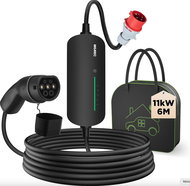 Morec EV charging cable for electric vehicles type 2, 16A 6 m 11 kW, three-phase, AC 380V/50 Hz, IP6 - EV Charging Stations