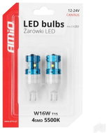 AMIO LED CANBUS 12V/24V W16W 2,1x9,5d clear, 2 pcs - LED Car Bulb