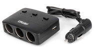 AMIO Extension socket 2 × USB 12/24V 100W 70 cm - Car Adapter