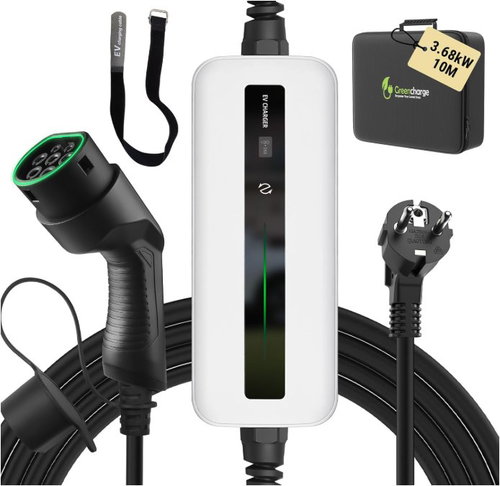 Morec Portable charger for electric vehicles type 2, 10/16A, 3,68 kW, 10 m single phase, EU, 230V - EV Charging Stations - Main image