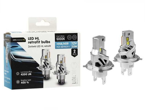 Carmotion LED bulb H4/H19 12V 35W 4200lm VISION, 2 pcs - LED Car Bulb - Main image