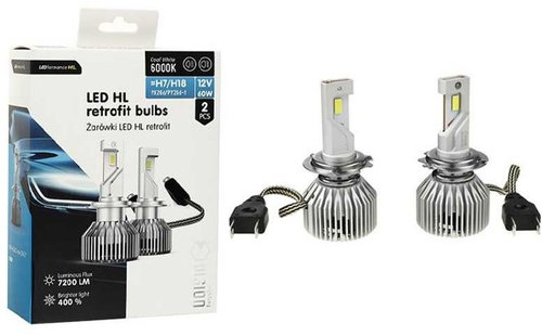 Carmotion LED bulb H7/H18 12V 60W 7200lm VISION, 2 pcs - LED Car Bulb - Main image