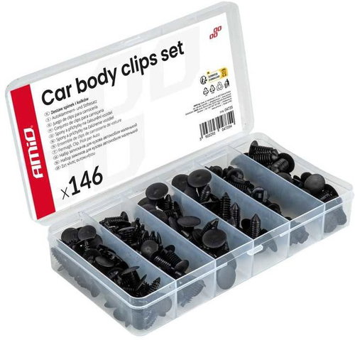 AMIO Clips and clips for vehicle upholstery 146 pcs - Upholstery Clip - Main image